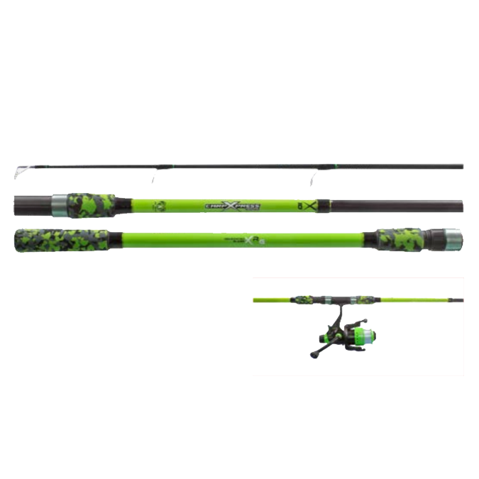BAT CARP XPRESS REBORN BAITFEEDER COMBO GREEN WITH MONO LINE