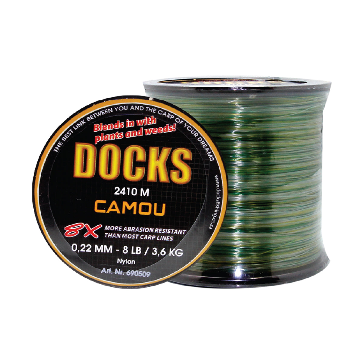 DOCKS CAMOU GREEN NYLON LINE