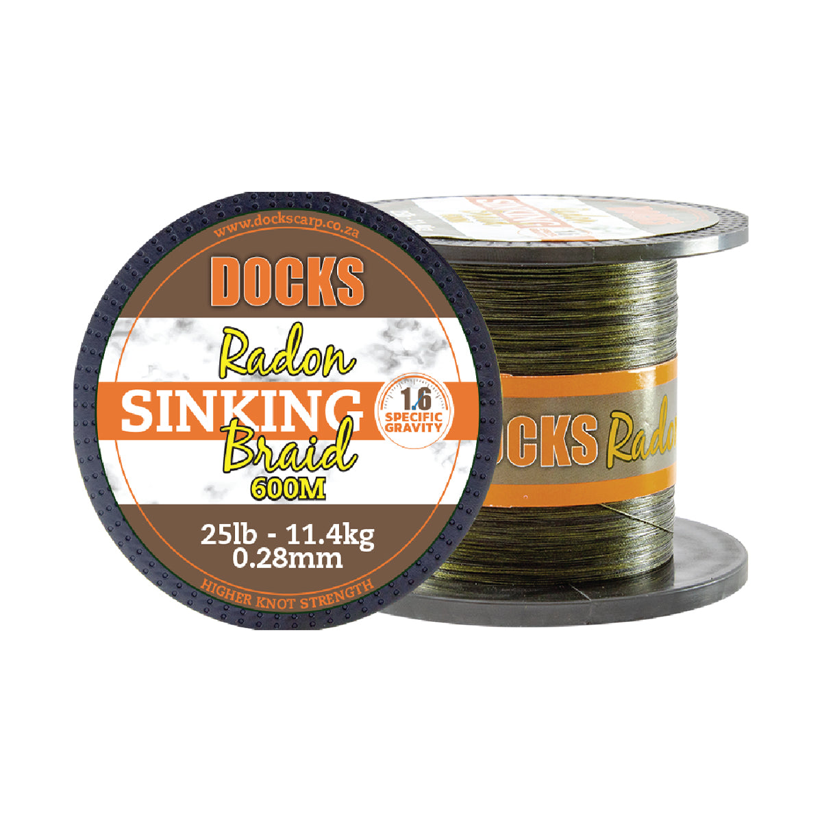 DOCKS RADON SINKING BRAID - GREEN - 600m