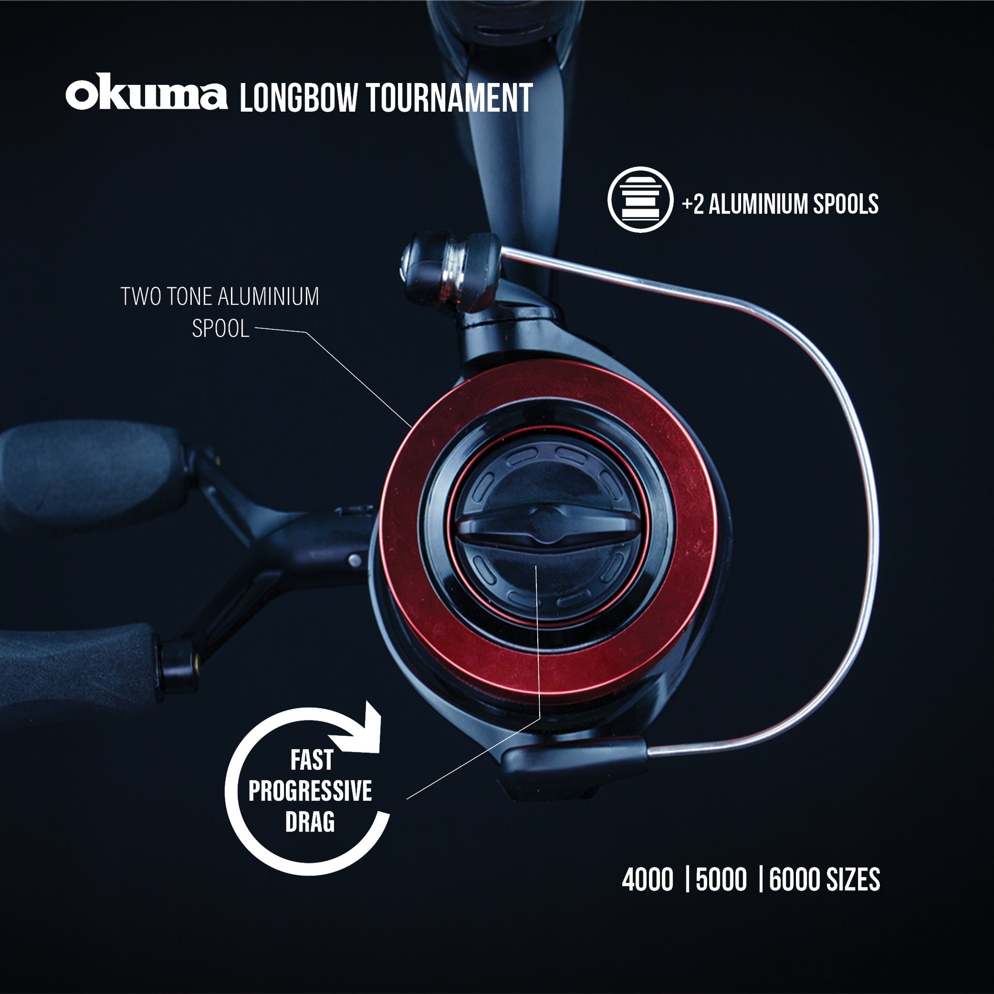 OKUMA LONGBOW TOURNAMENT BAITFEEDER REEL